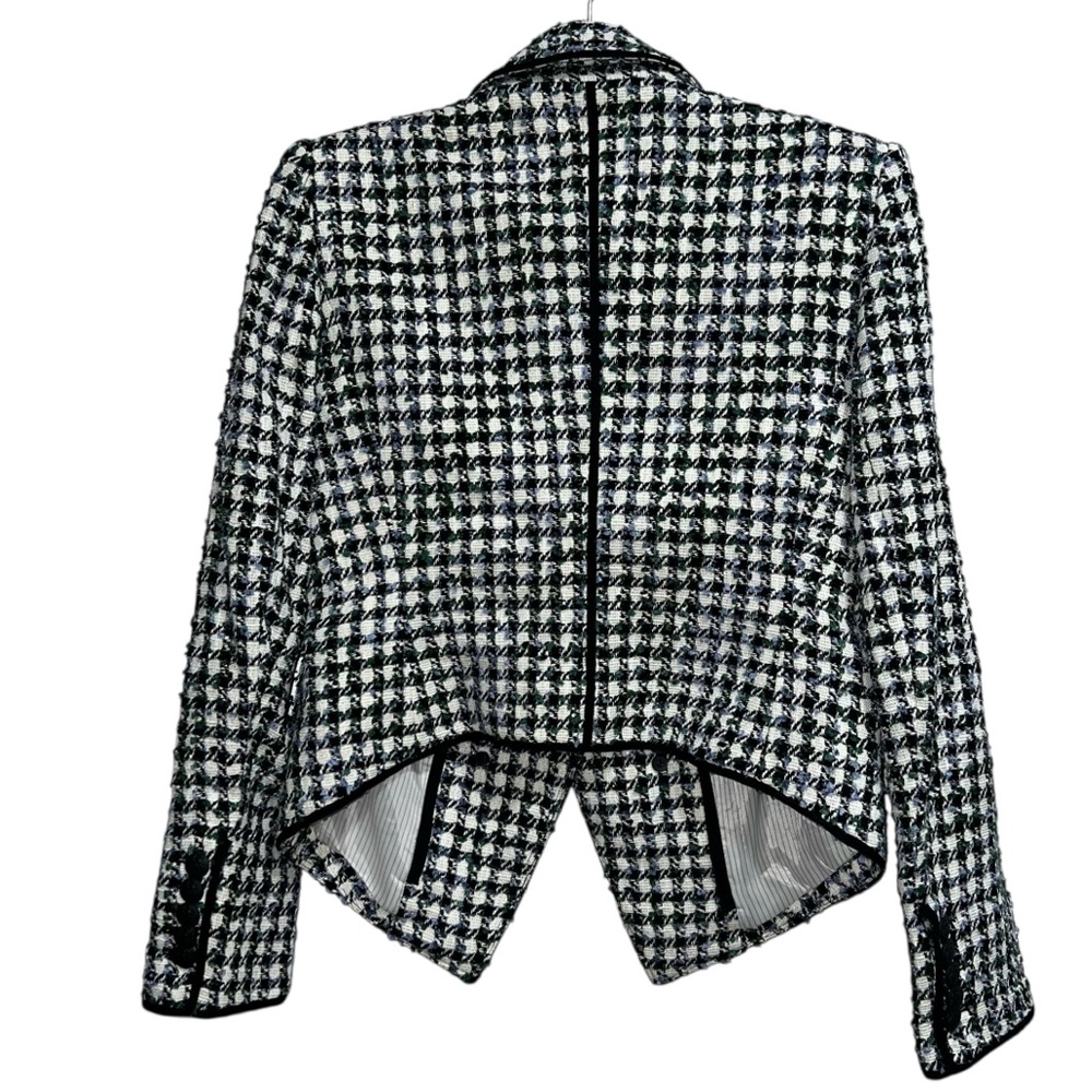 Veronica Beard Diego Double Breasted Dickey Blazer Blue/Pinegrove Multi Tweed - Picture 8 of 11